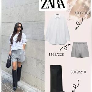 (N6) Zara Leather boots with a heel in a leggings‎ style with, size 39/8 US